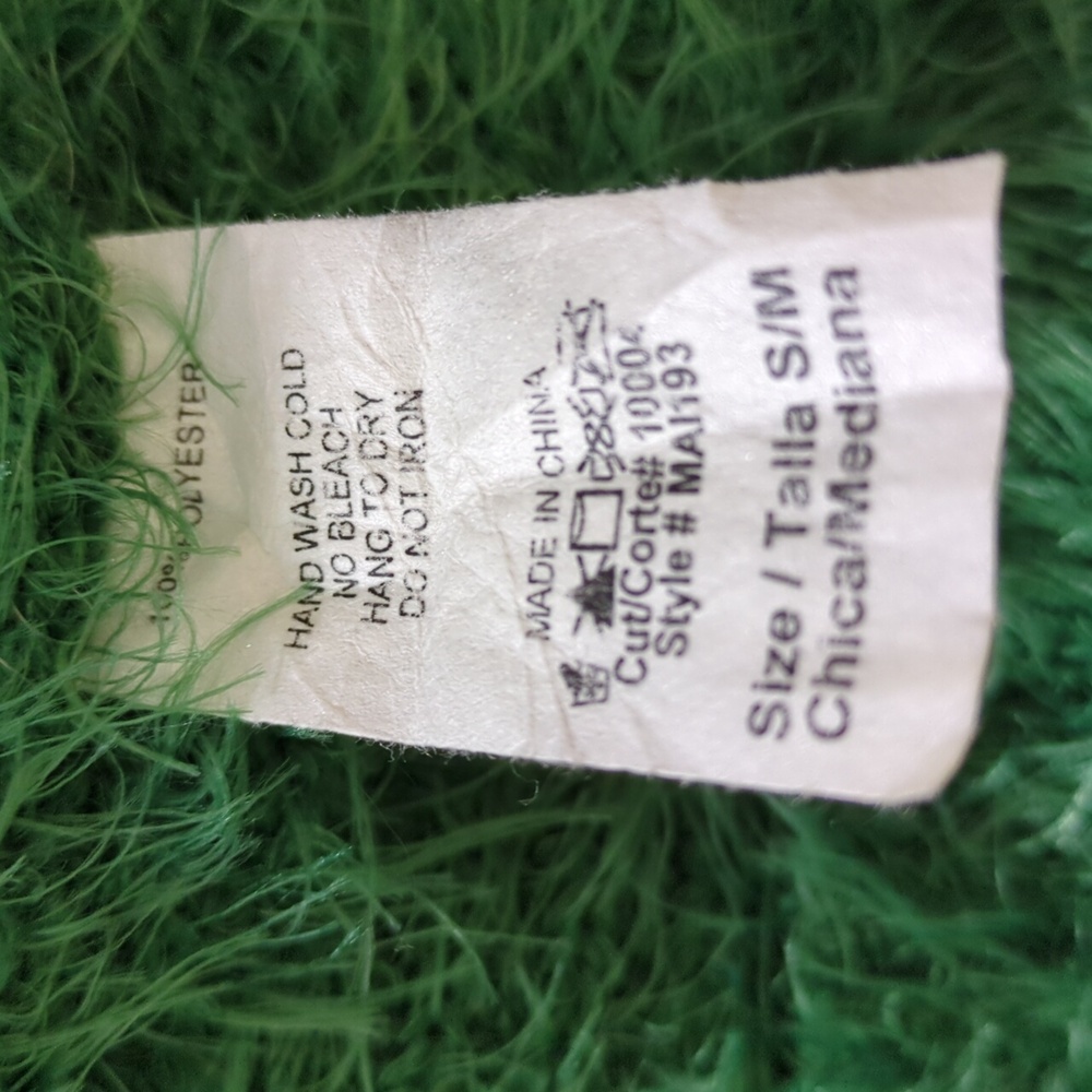 Etiquette Fuzzy sweater color green size S/M - Picture 4 of 4